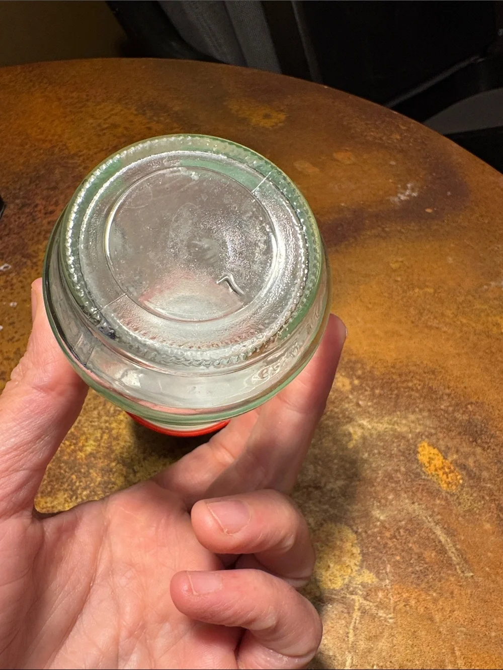 Vtg 1998 Welch’s Muppets in Space Jelly Jar Glass-Kermit in Command #1, with lid